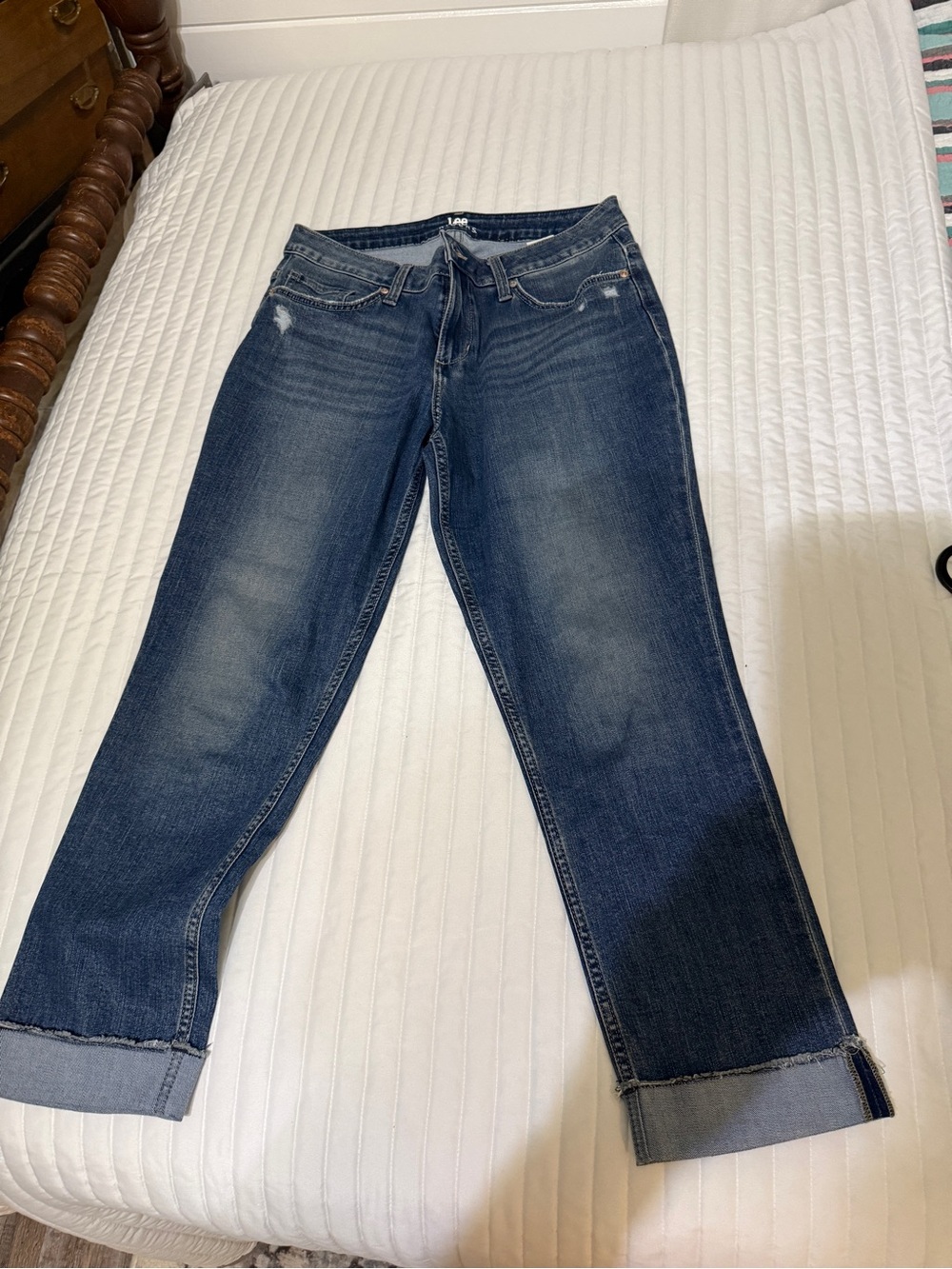 Dark Blue Lee Women's Straight-Leg Jeans